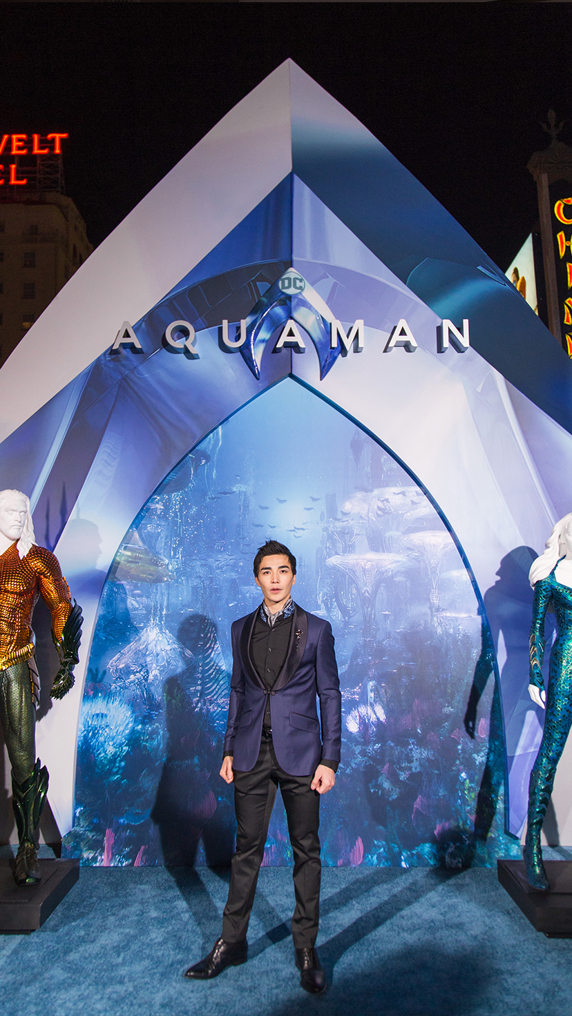Ludi Lin Aquaman Blue Carpet Premiere